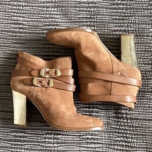 Jimmy Choo Suede Buckled Ankle Boots - Size 40